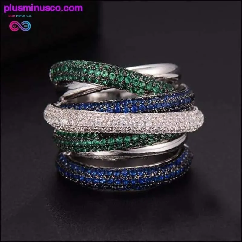 Design Luxury Statement Stackable Zirconia Ring For Women Wedding