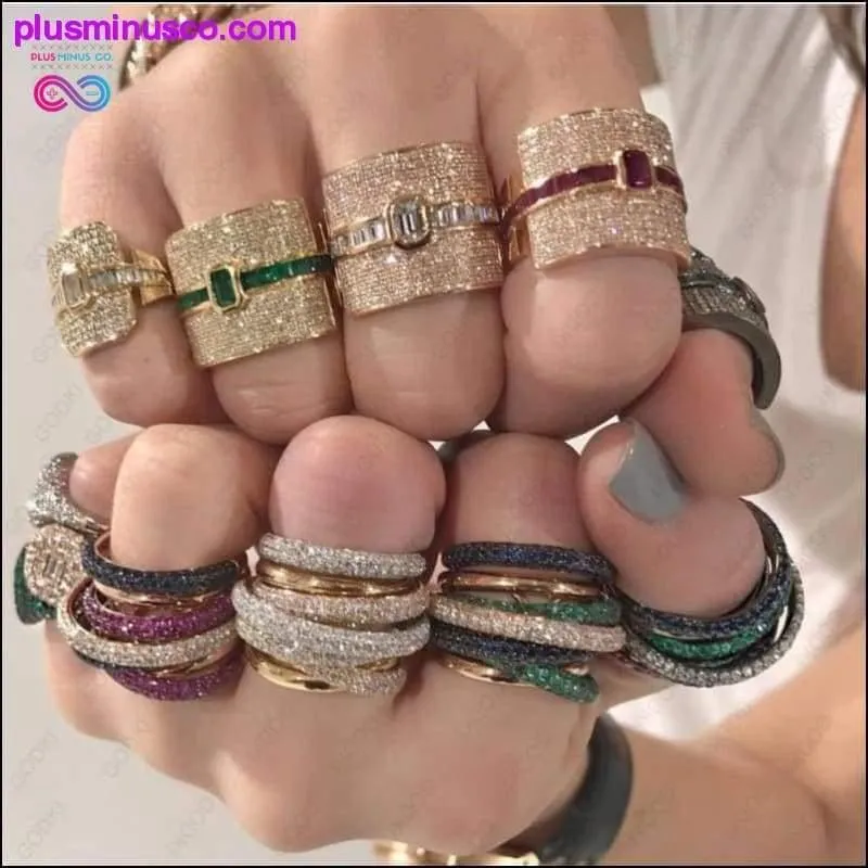 Design Luxury Statement Stackable Zirconia Ring For Women Wedding