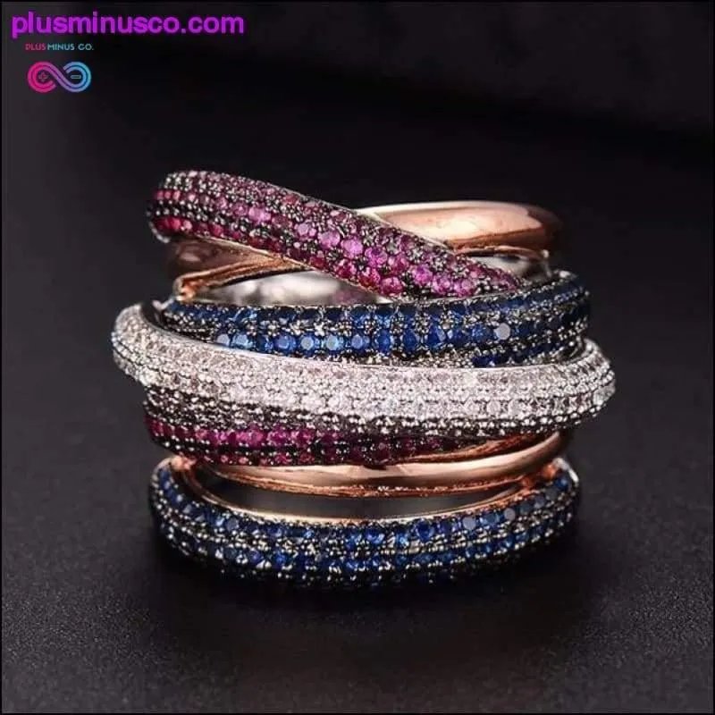 Design Luxury Statement Stackable Zirconia Ring For Women Wedding