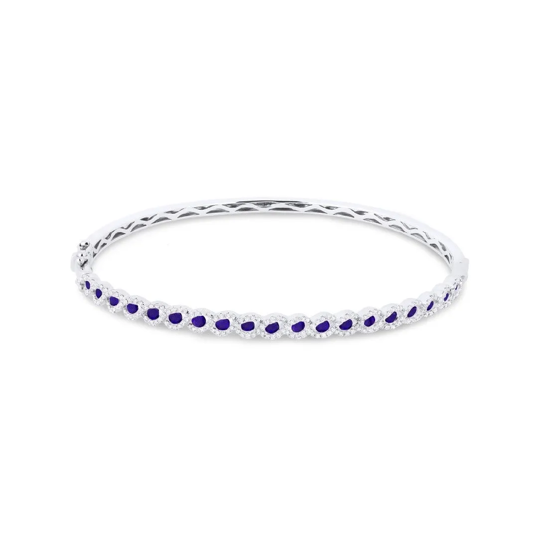 Diamond and Sapphire Bangle Bracelet