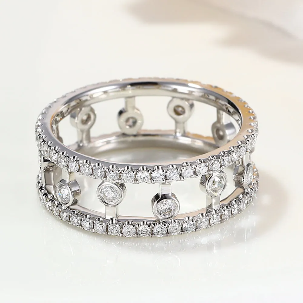 Diamond Double Band Full Eternity Ring