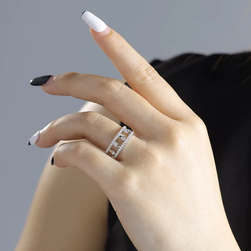 Diamond Double Band Full Eternity Ring