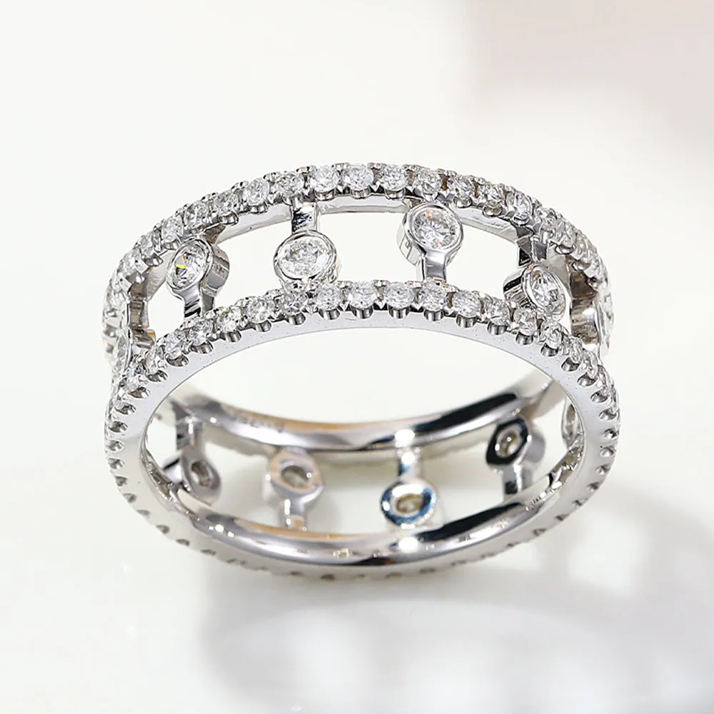 Diamond Double Band Full Eternity Ring