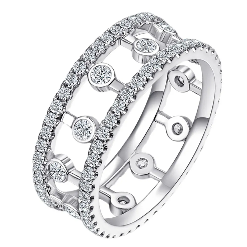 Diamond Double Band Full Eternity Ring