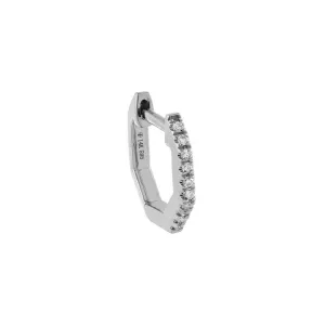 Diamond Octagon Huggie Earring 14K
