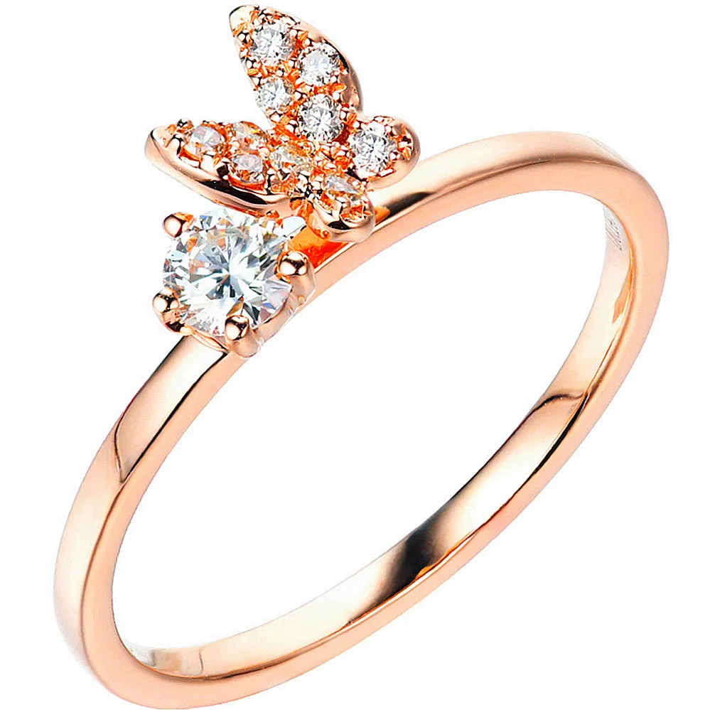 Diamond Pave Butterfly Ring