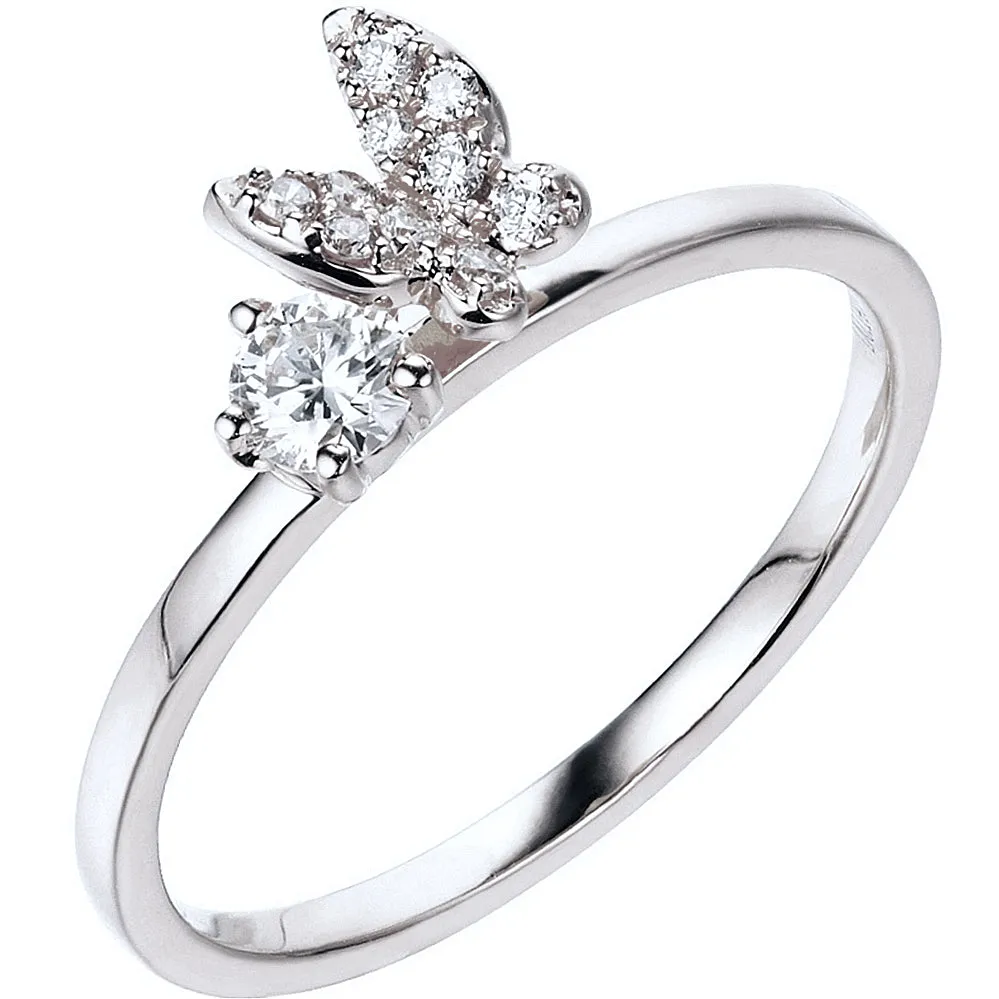 Diamond Pave Butterfly Ring