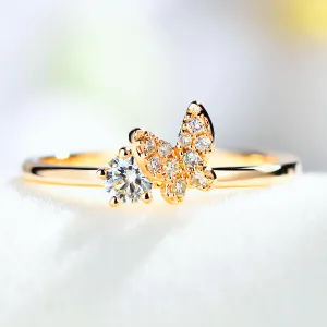 Diamond Pave Butterfly Ring