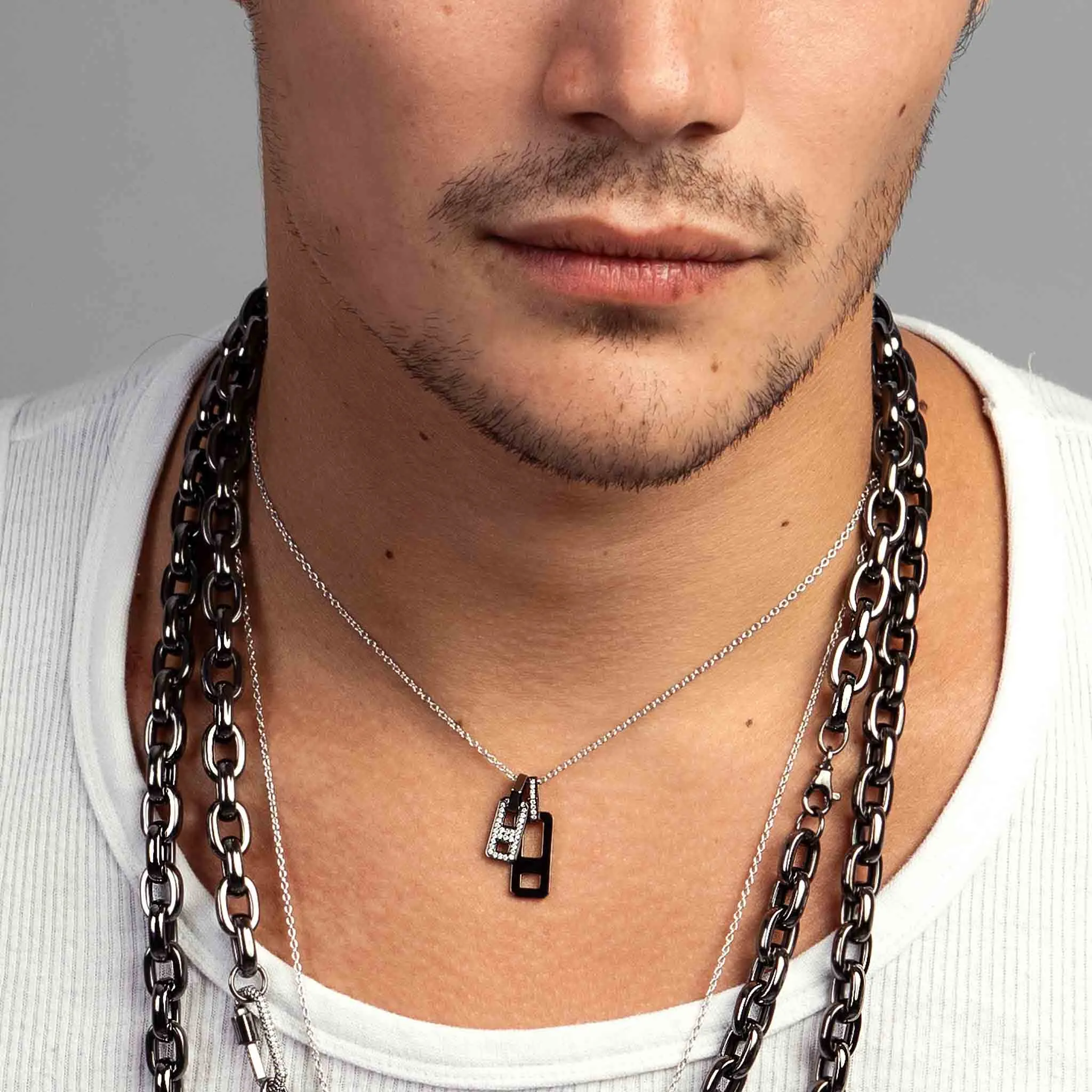 DNA Small Diamond Necklace For Men