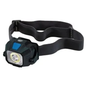 Draper Cob Led Smd Led Wireless/Usb Rechargeable Head Torch, 6W, 400 Lumens, Usb-C Cable Supplied Dr-65689