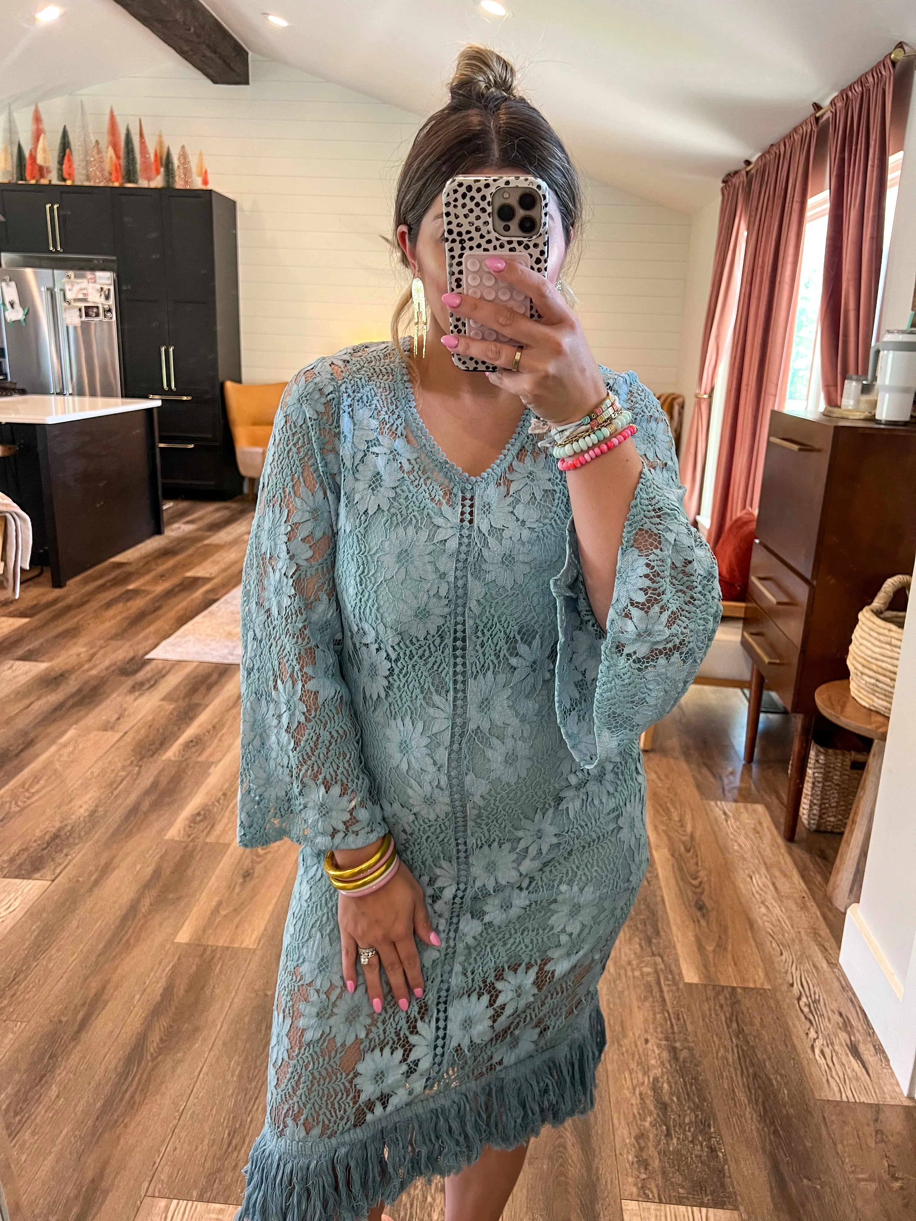 Dusty Waters Lace Dress