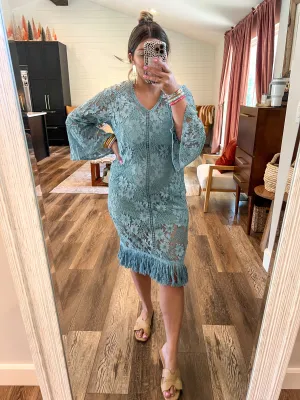 Dusty Waters Lace Dress