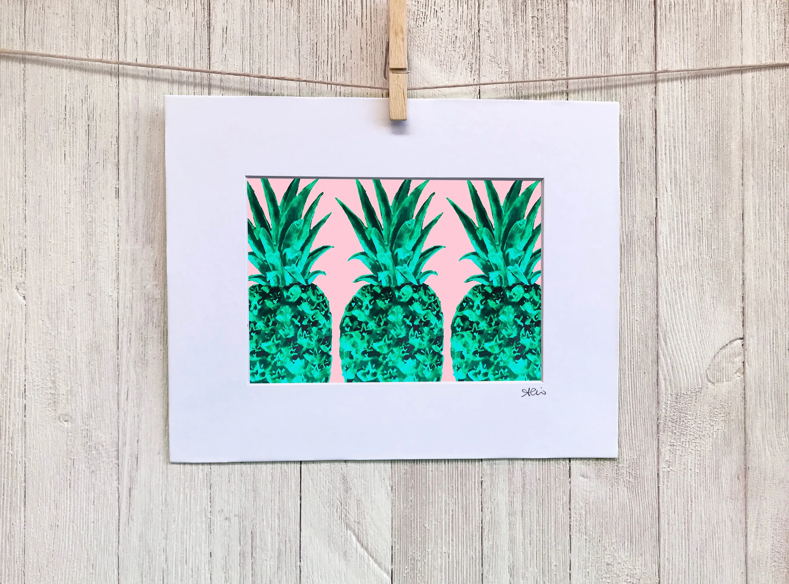 Emerald Pineapple Wall Art