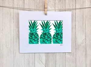 Emerald Pineapple Wall Art