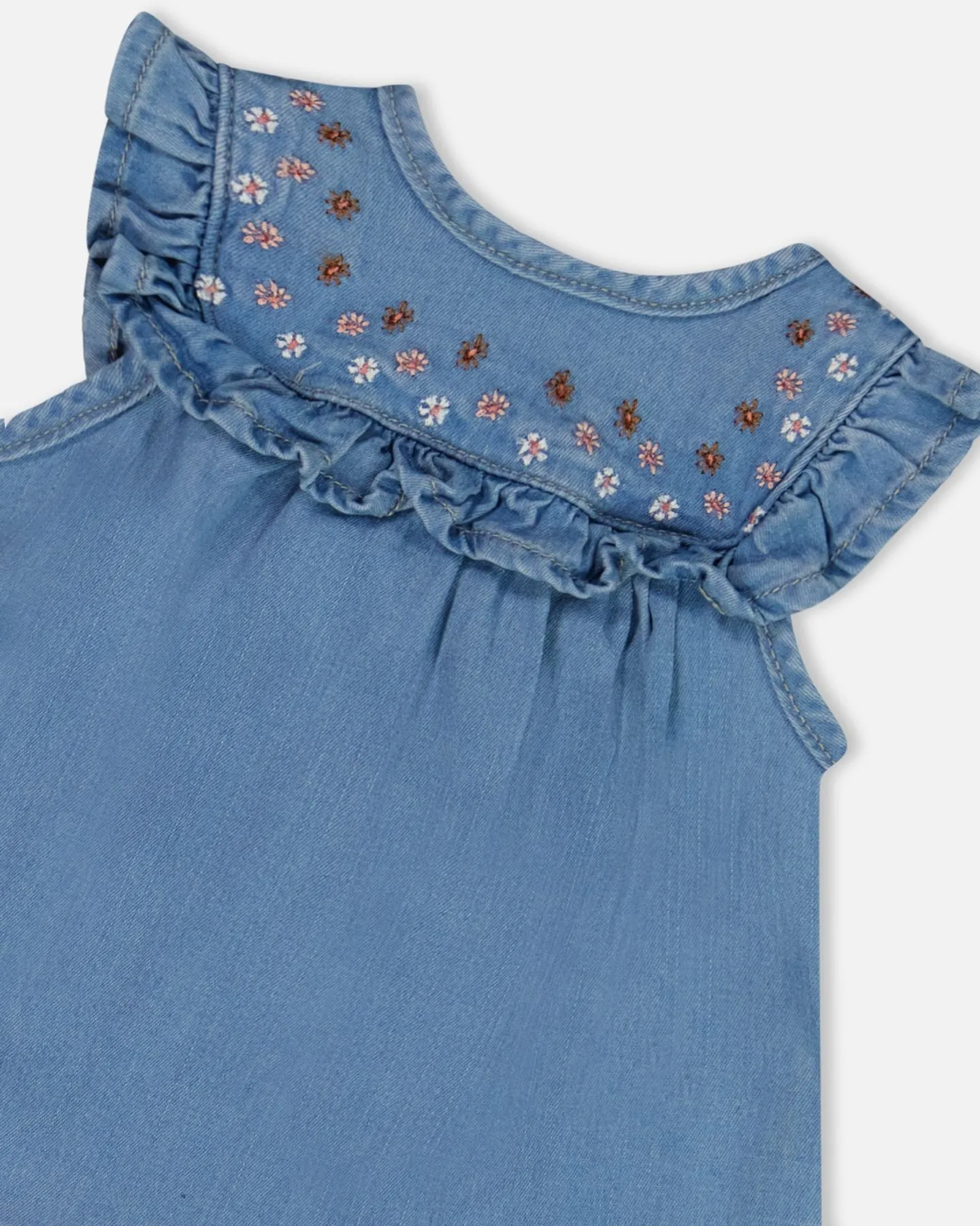 Ensemble Robe et Bloomer en Denim Léger et Doux - Deux par Deux