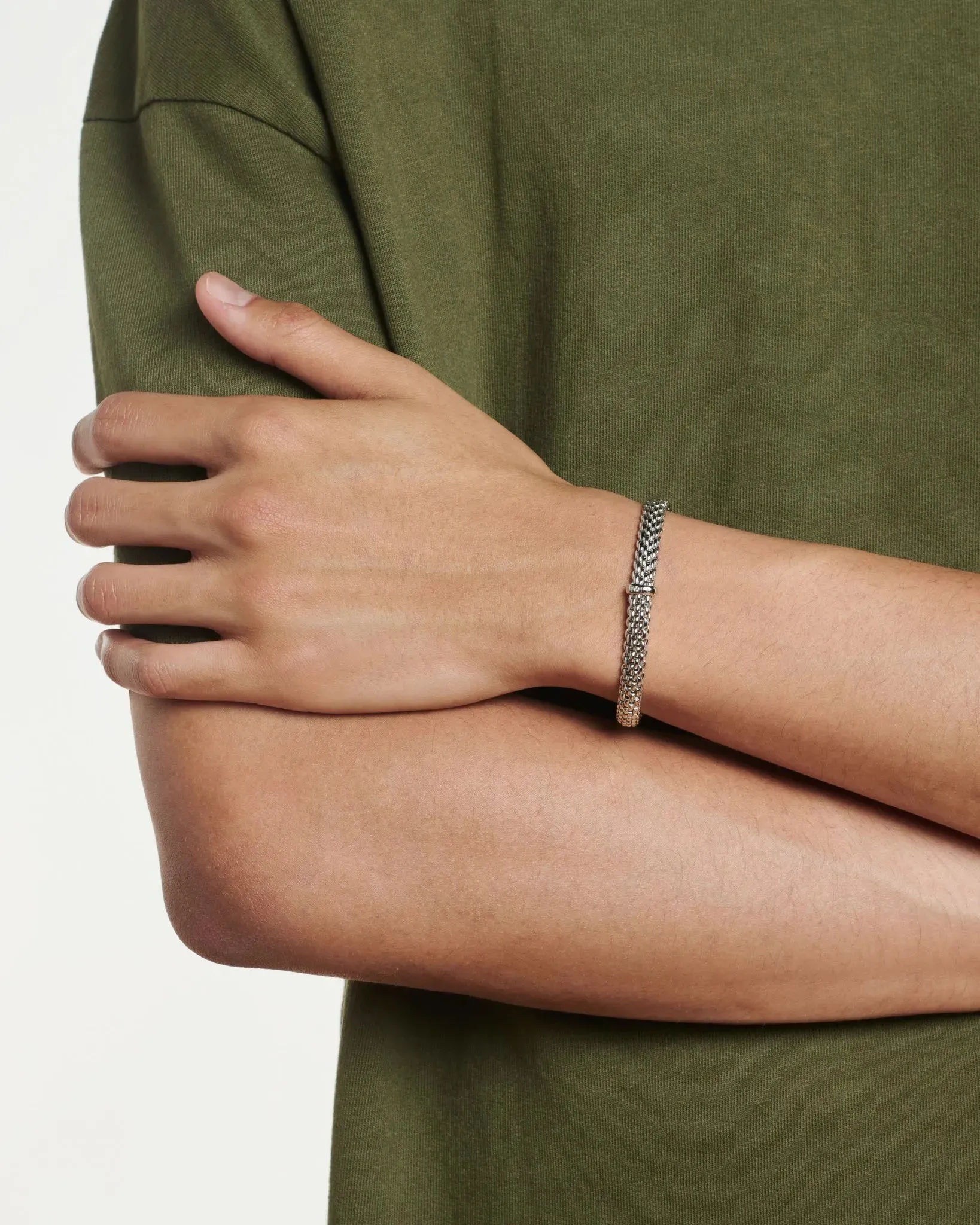 Flex'it bracelet with a white diamond by Fope