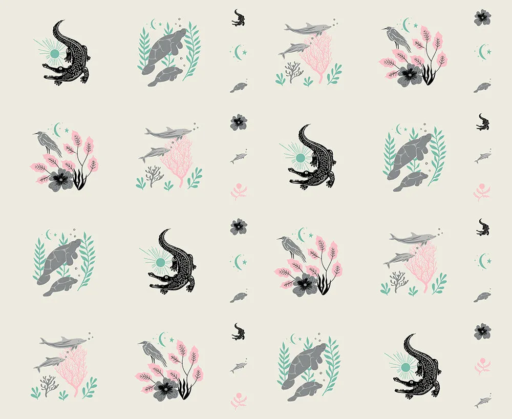 Florida Volume 2 Panel in Cloud --  Florida Volume 2 by Sarah Watts for Ruby Star Society -- Moda Fabric