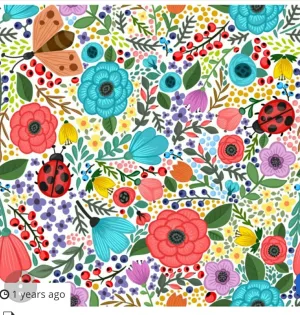 Fun Floral Printed Vinyl