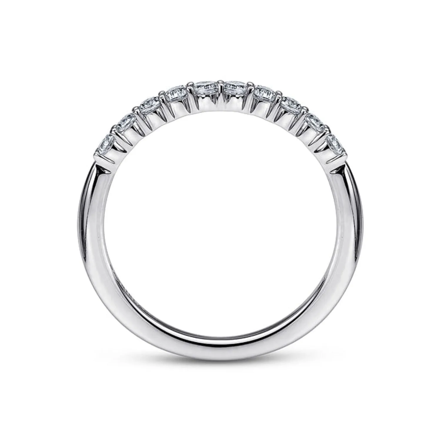 Gabriel & Co. "Darby" Straight Prong Set Diamond Wedding Band