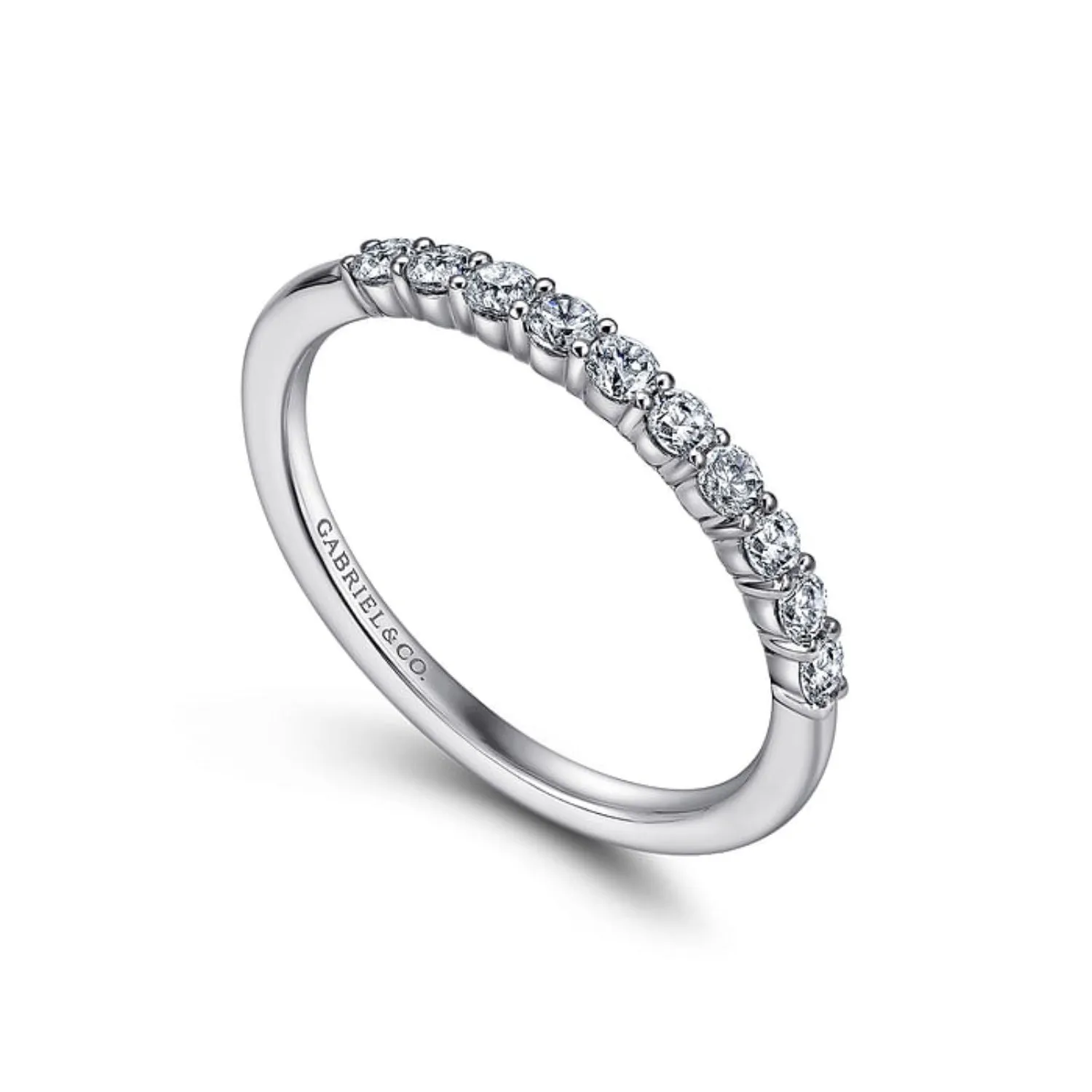 Gabriel & Co. "Darby" Straight Prong Set Diamond Wedding Band