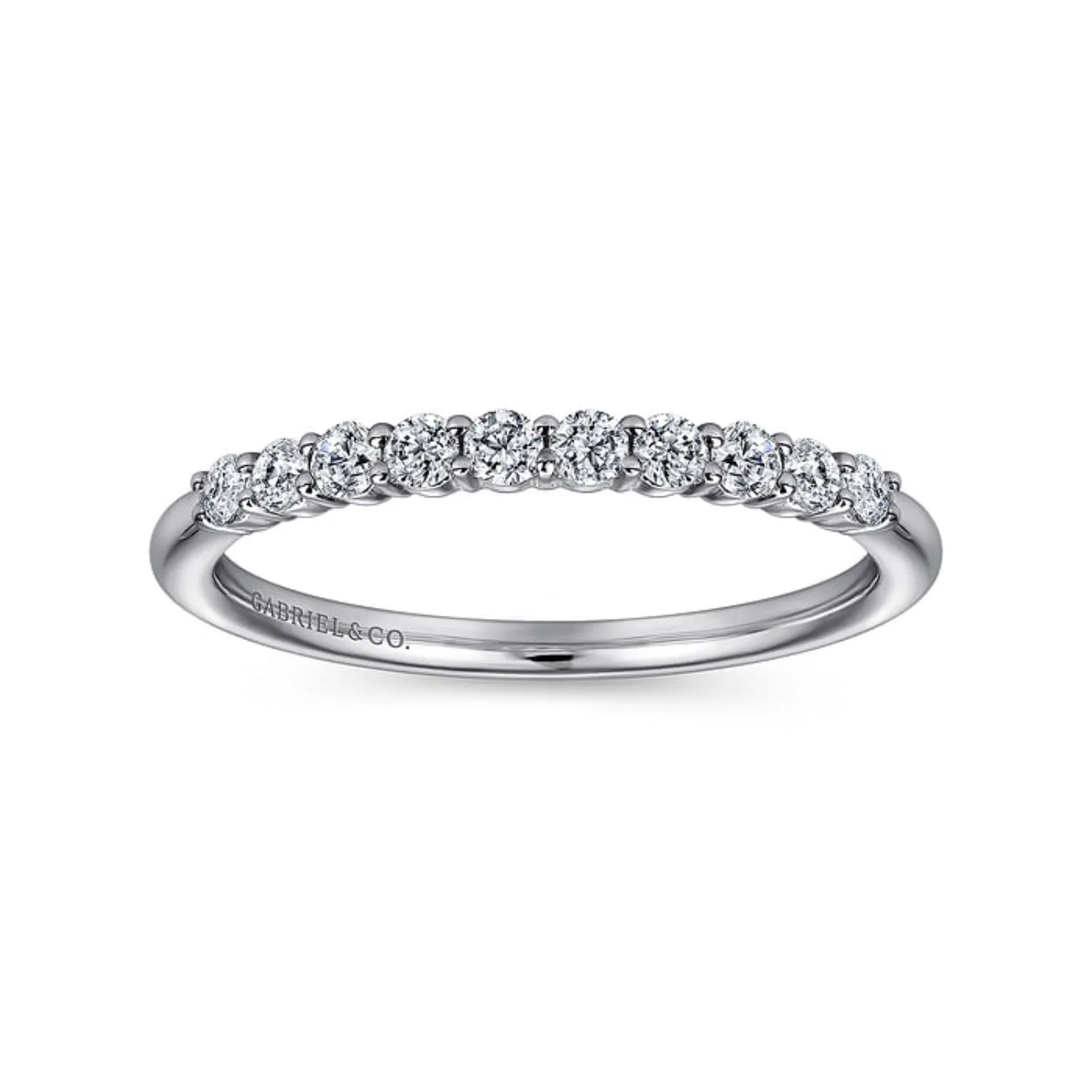 Gabriel & Co. "Darby" Straight Prong Set Diamond Wedding Band
