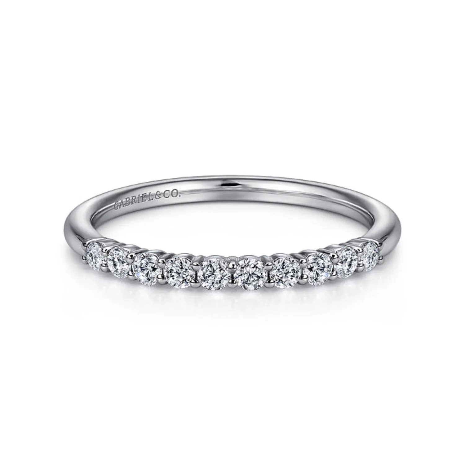 Gabriel & Co. "Darby" Straight Prong Set Diamond Wedding Band