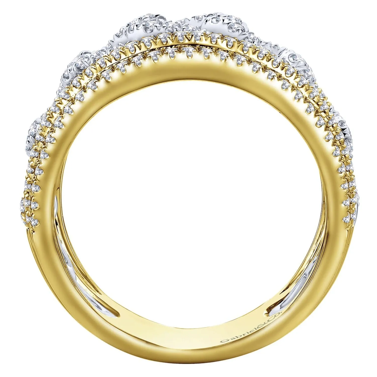 Gabriel & Co. "Love Knot" Right Hand Diamond Ring