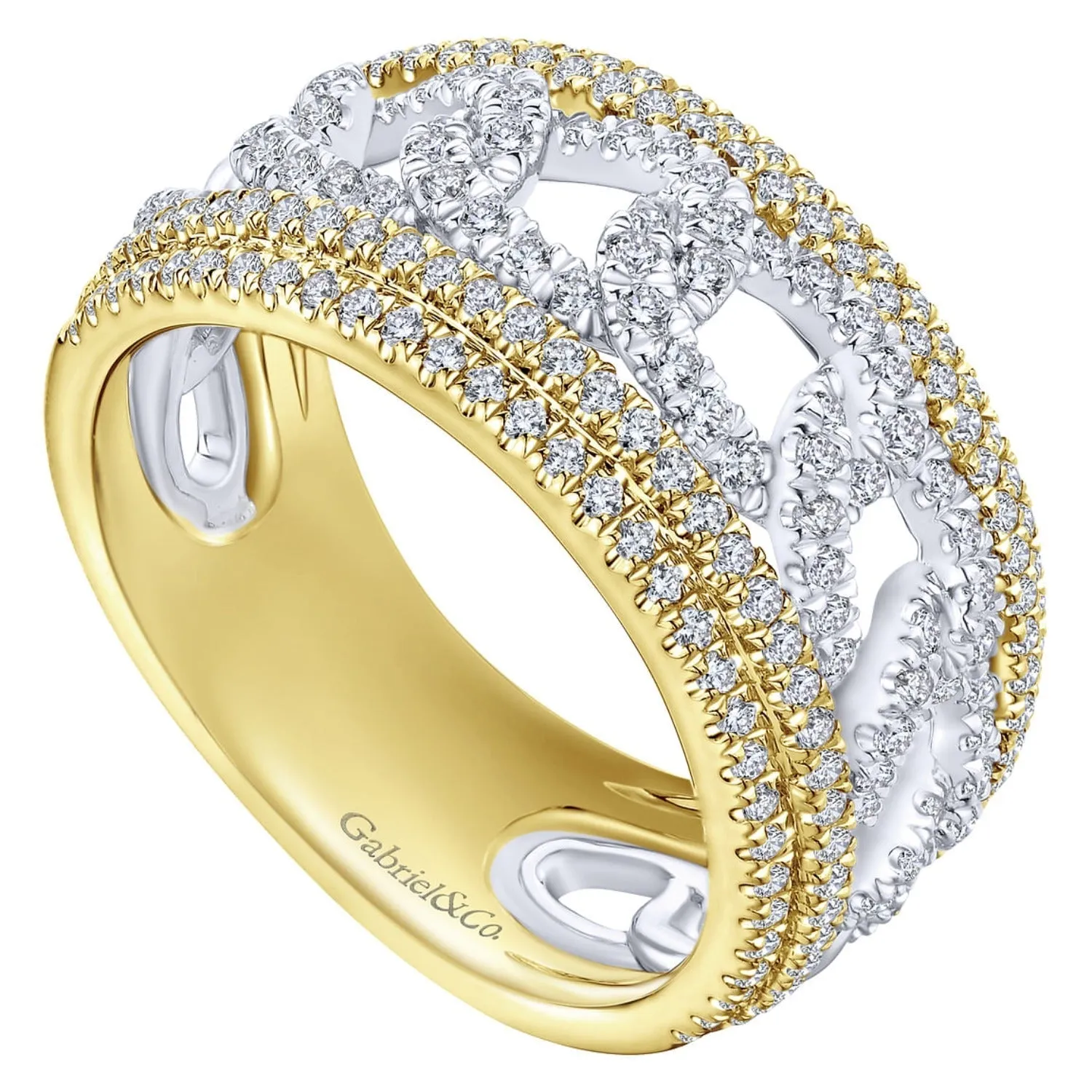 Gabriel & Co. "Love Knot" Right Hand Diamond Ring