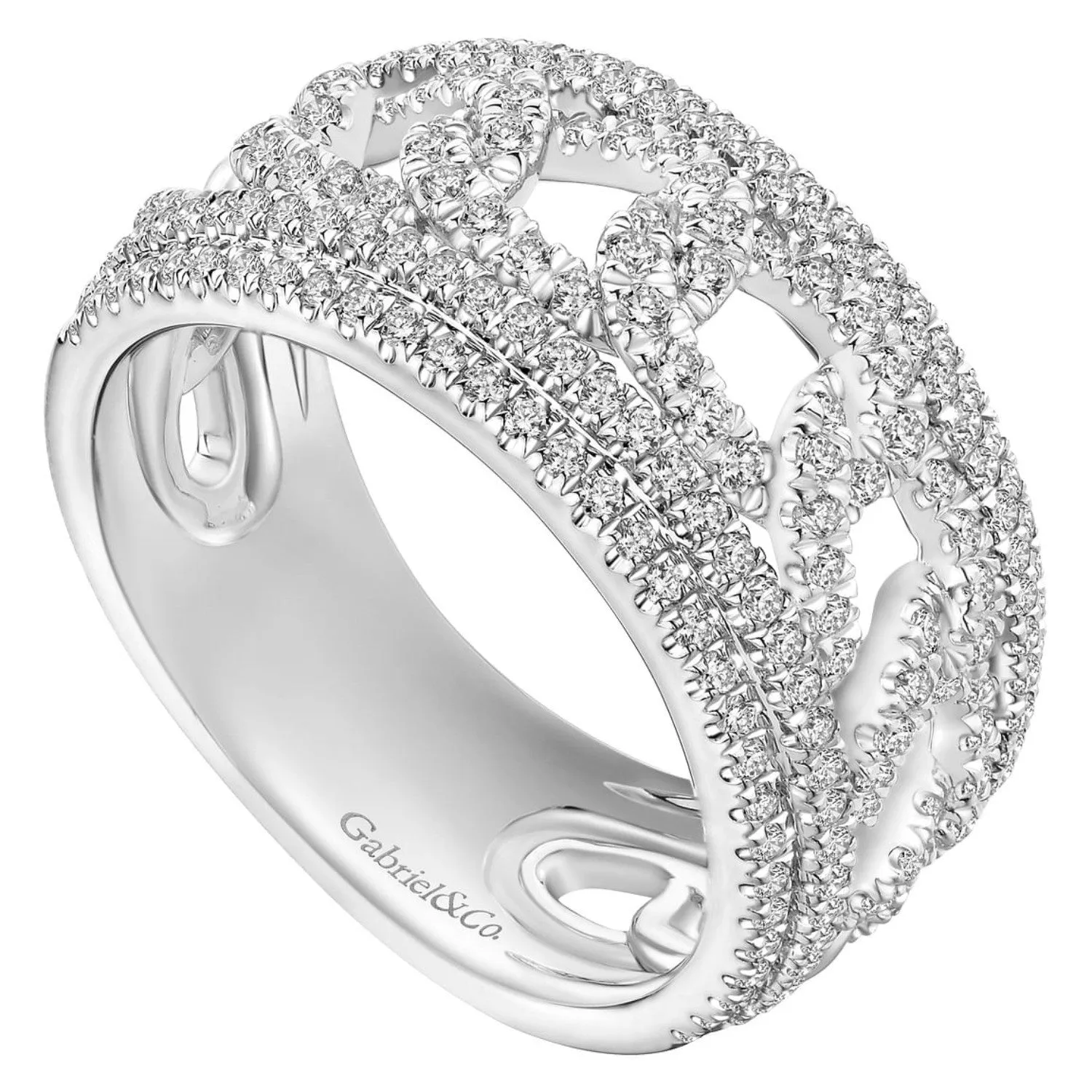 Gabriel & Co. "Love Knot" Right Hand Diamond Ring