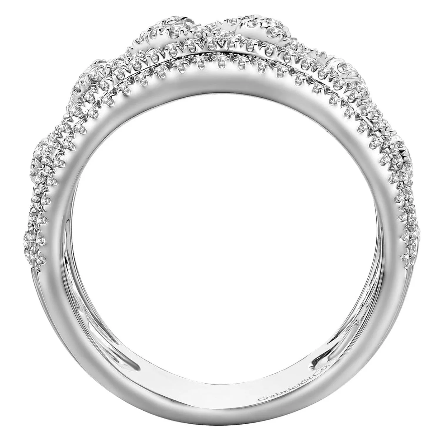 Gabriel & Co. "Love Knot" Right Hand Diamond Ring