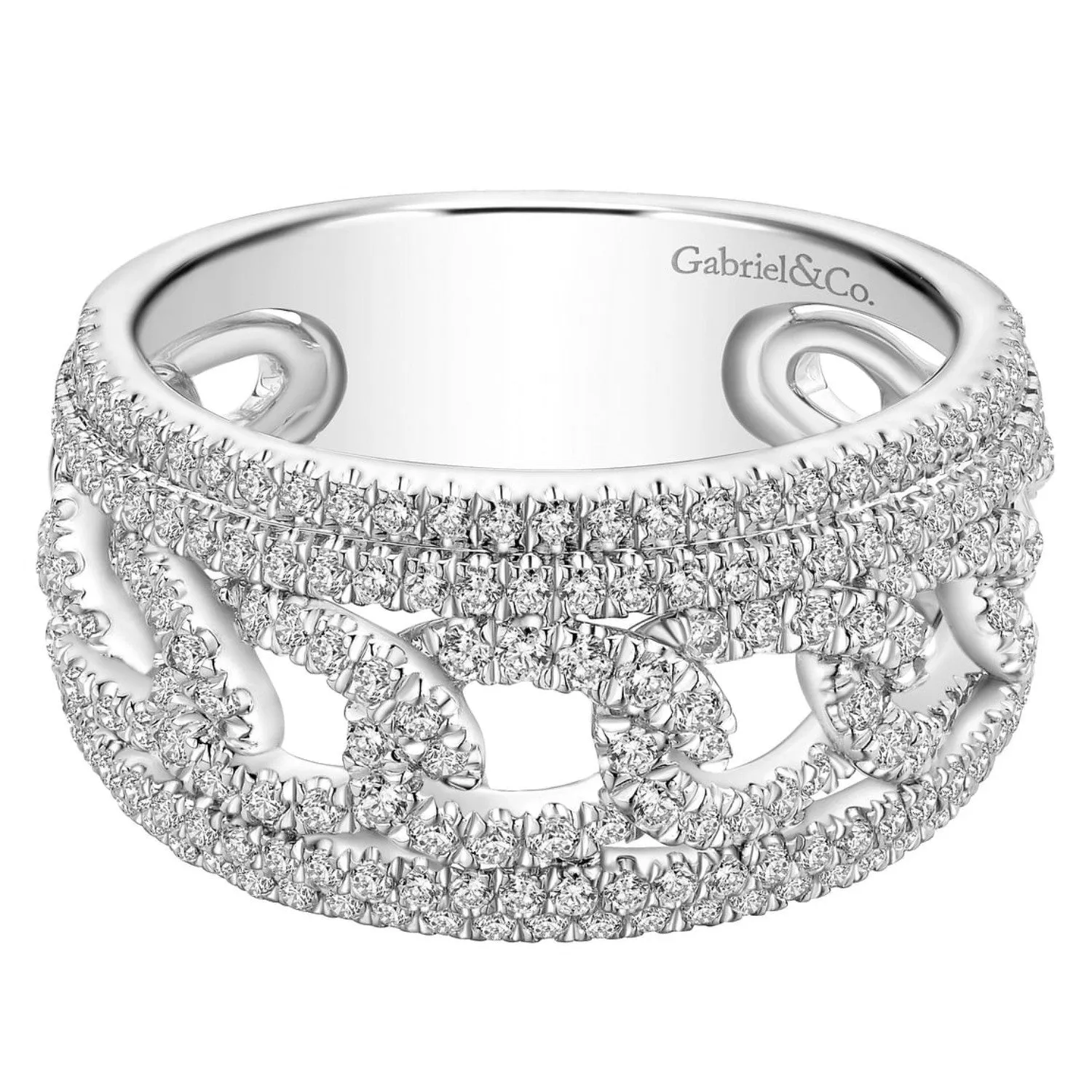 Gabriel & Co. "Love Knot" Right Hand Diamond Ring