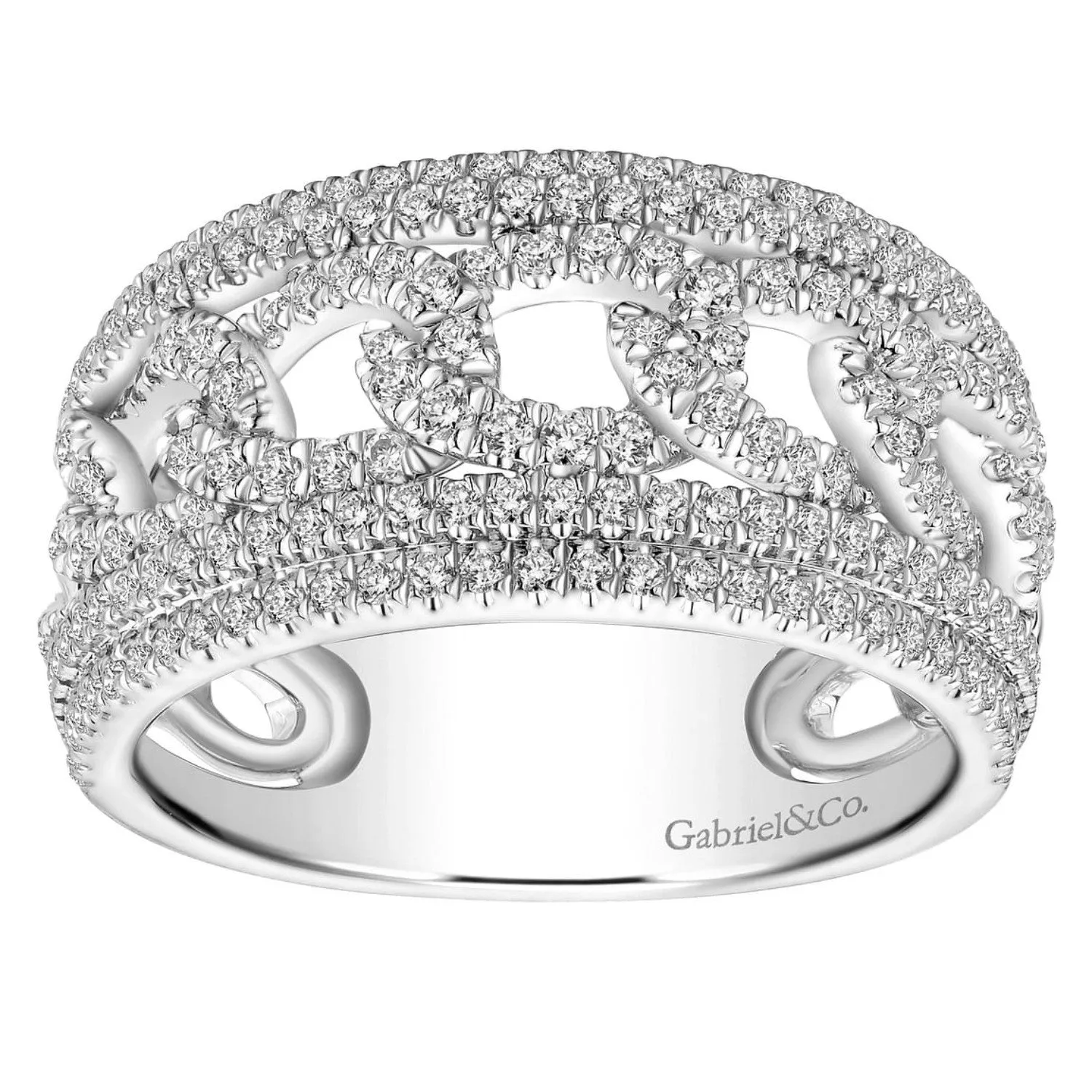 Gabriel & Co. "Love Knot" Right Hand Diamond Ring