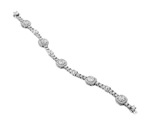 GIA Certified Tennis Bracelet with Cushion Cut & Round Diamonds