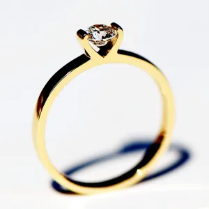 GIA Diamond Bar Setting Solitaire Engagement Ring