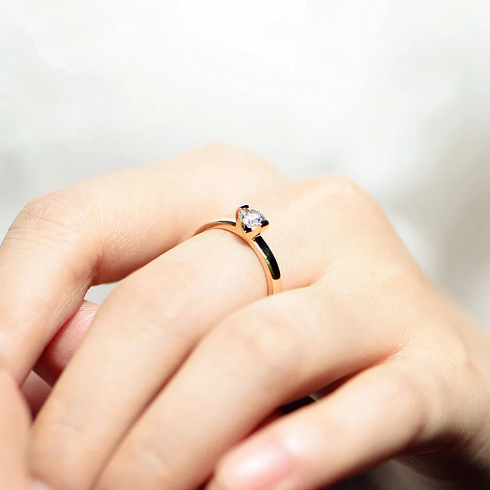 GIA Diamond Bar Setting Solitaire Engagement Ring