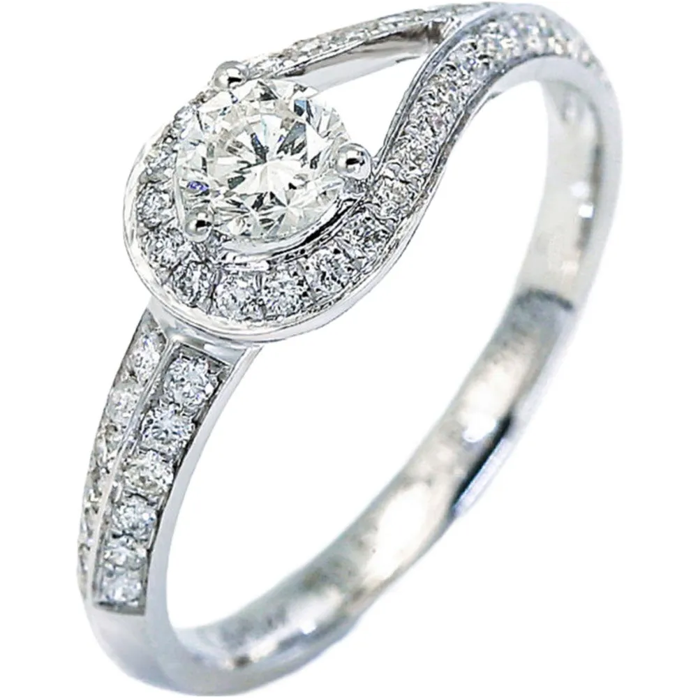 GIA Diamond Love Knot Engagement Ring