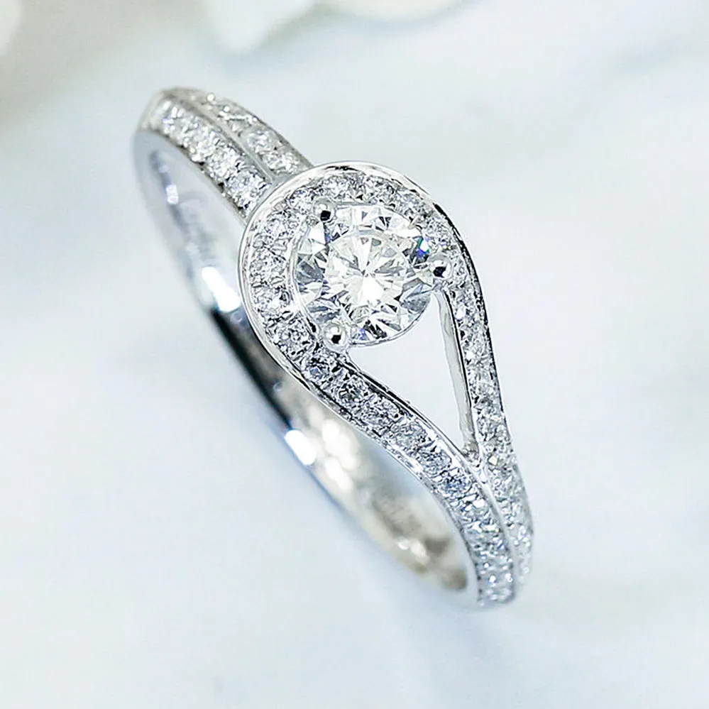 GIA Diamond Love Knot Engagement Ring