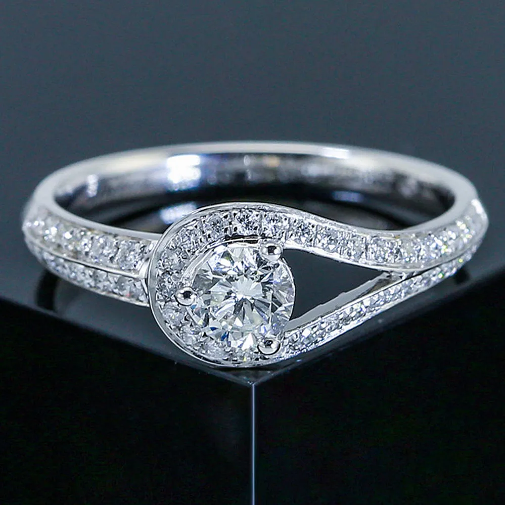 GIA Diamond Love Knot Engagement Ring