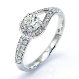 GIA Diamond Love Knot Engagement Ring