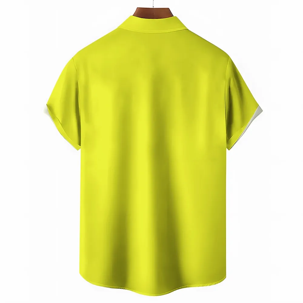 Giraffe Chest Pocket Short Sleeve Shirt 2309000071