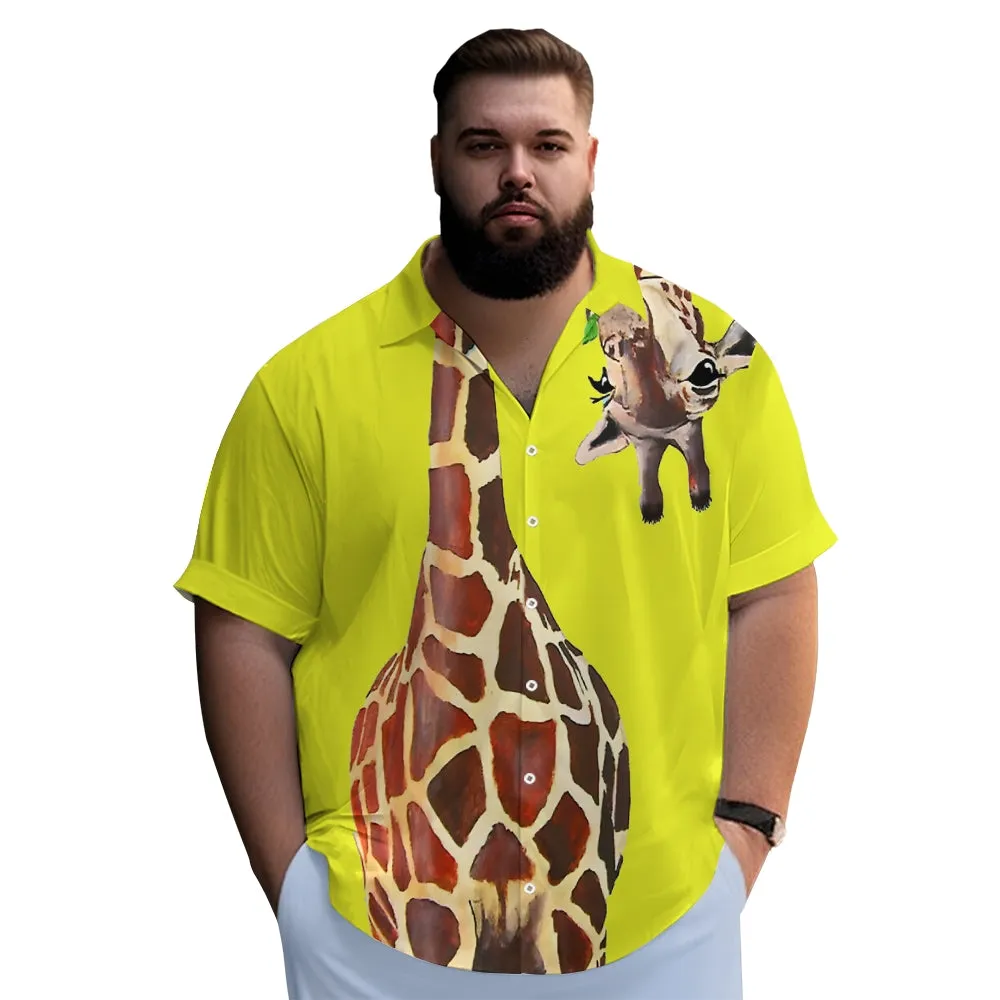 Giraffe Chest Pocket Short Sleeve Shirt 2309000071