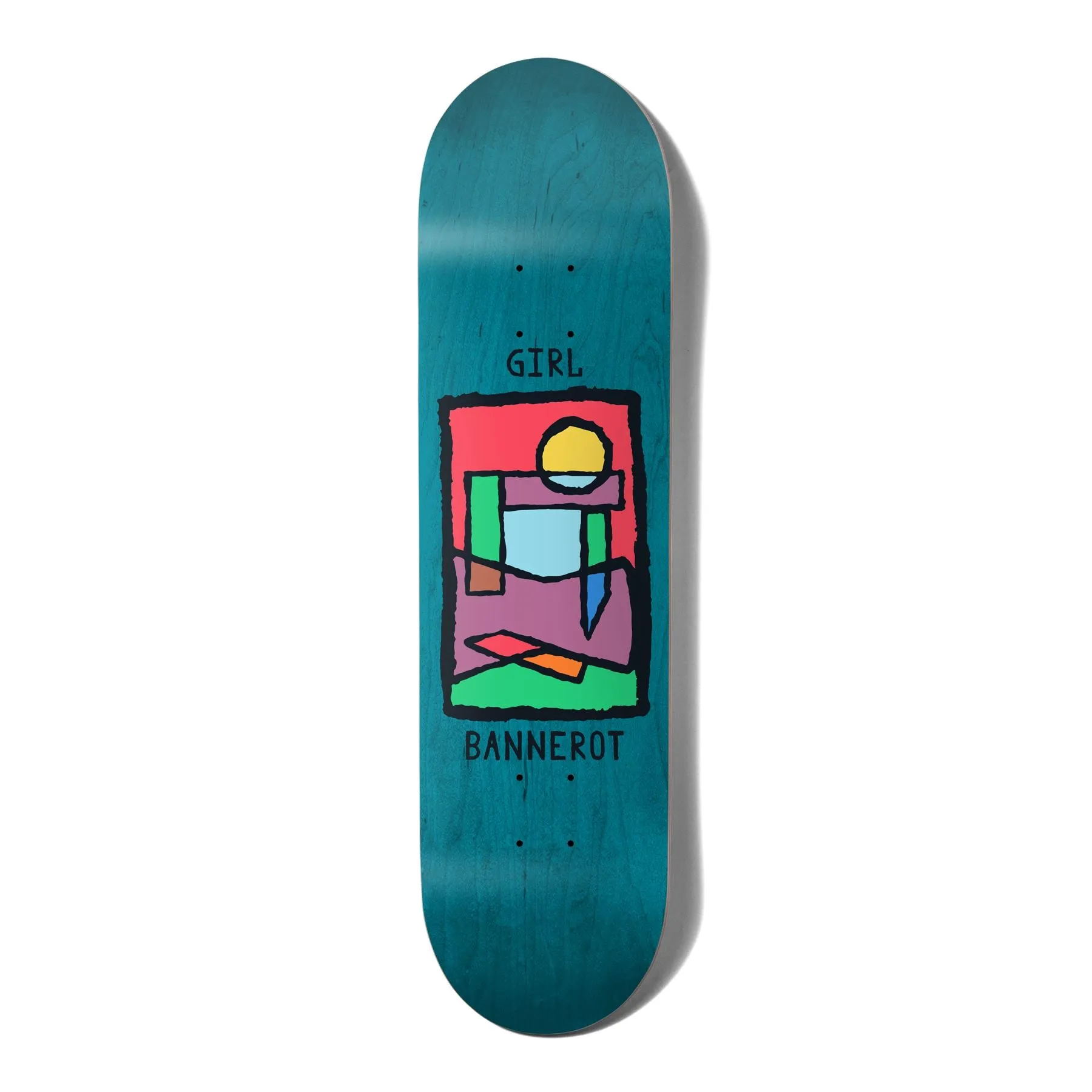 Girl Tangram Simon Bannerot Love Seat Skateboard Deck - 9.0"