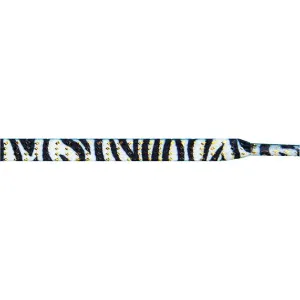 Glitter 3/8" Flat Laces - Zebra (1 Pair Pack) Shoelaces