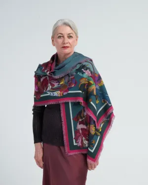 grido st scarf - teal/raspberry