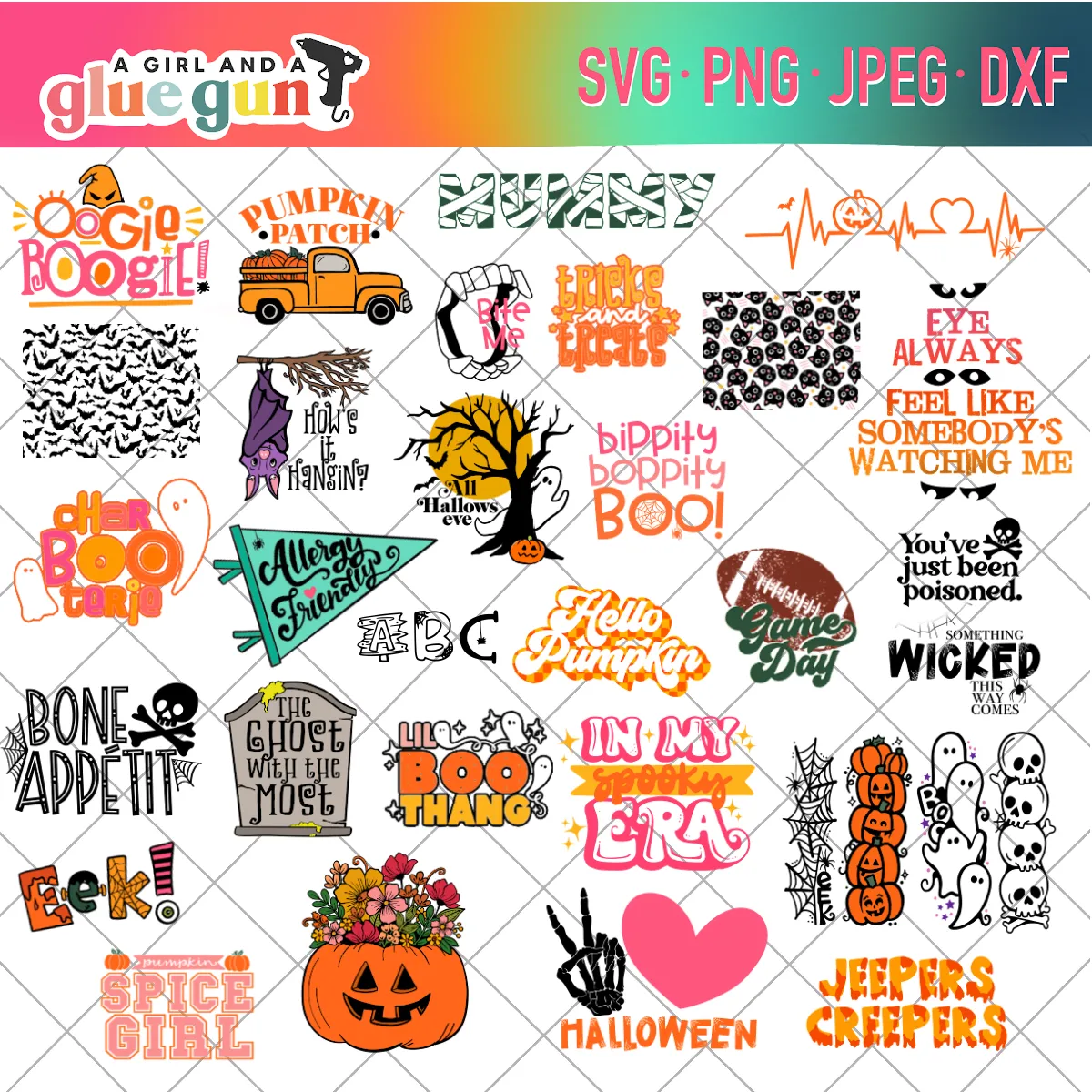 Halloween Themed SVG Cut file bundle