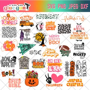 Halloween Themed SVG Cut file bundle