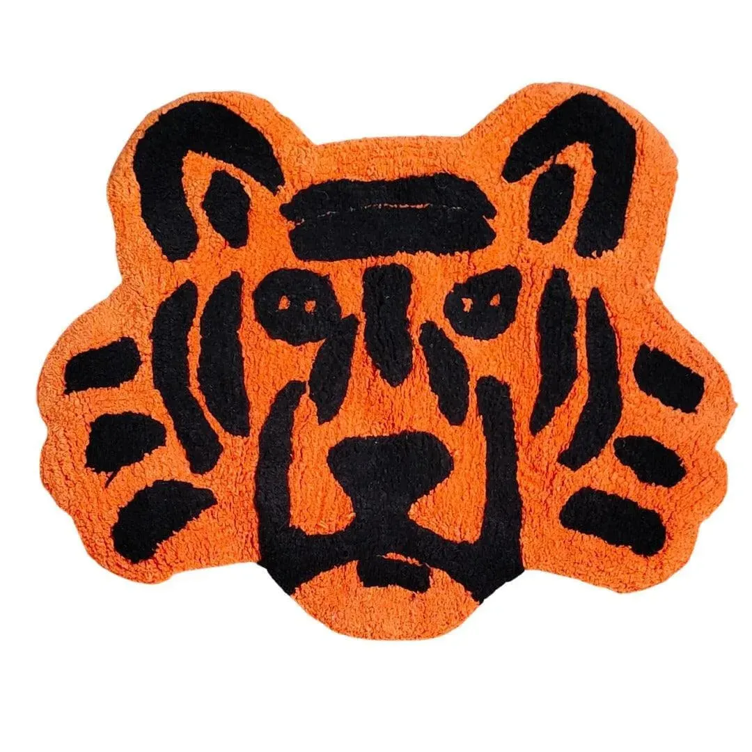 Handmade Cotton Lion Face Shaped Bath Mat