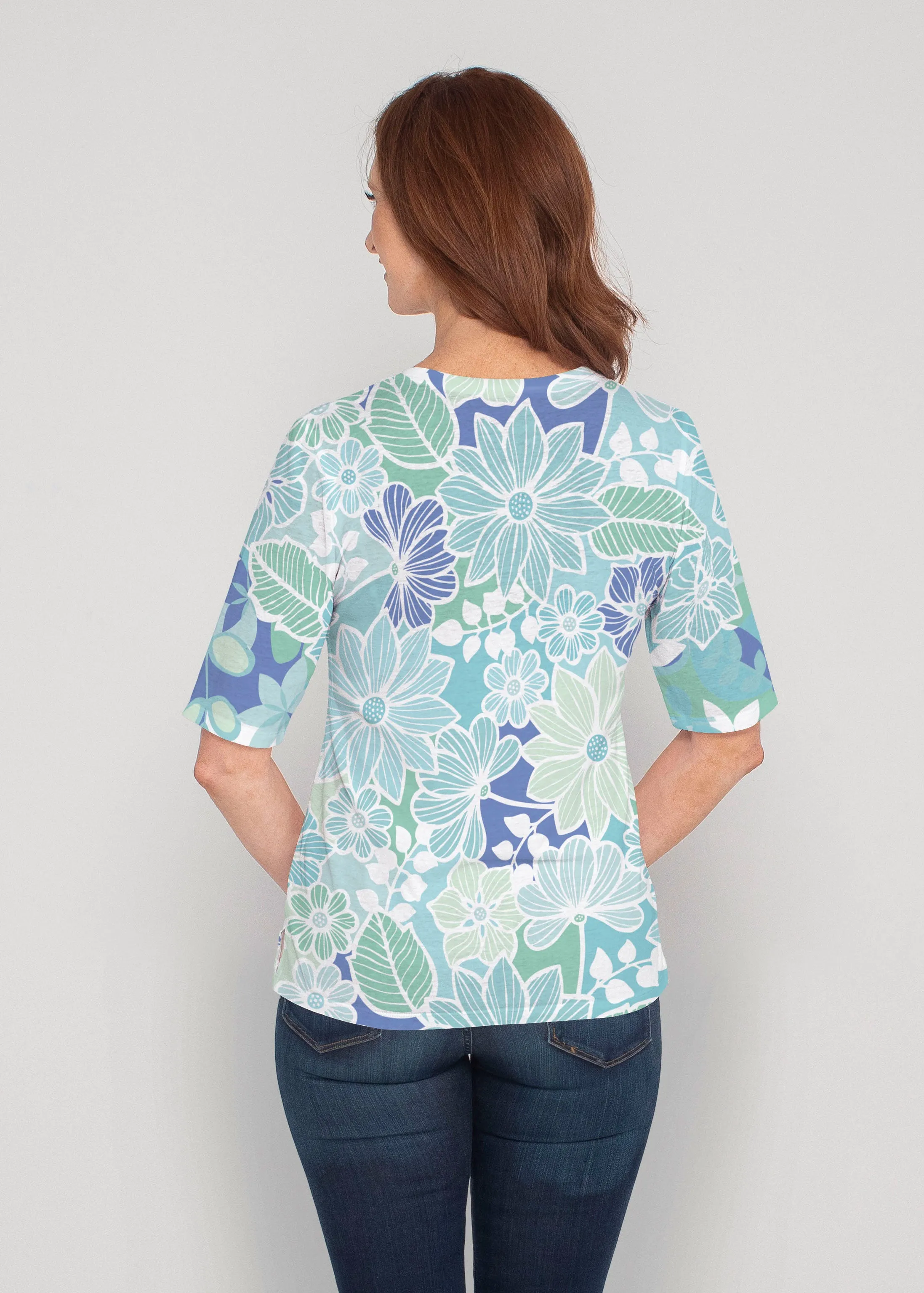 Hawaii Isles (13609) ~ Signature Elbow Sleeve V-Neck Top
