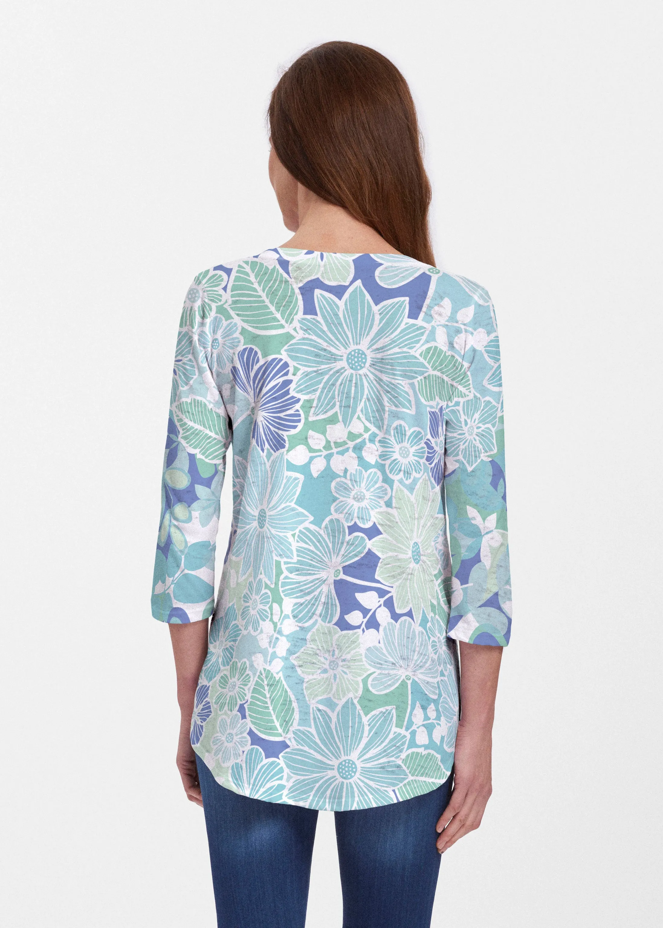 Hawaii Isles (13609) ~ V-neck Flowy Tunic