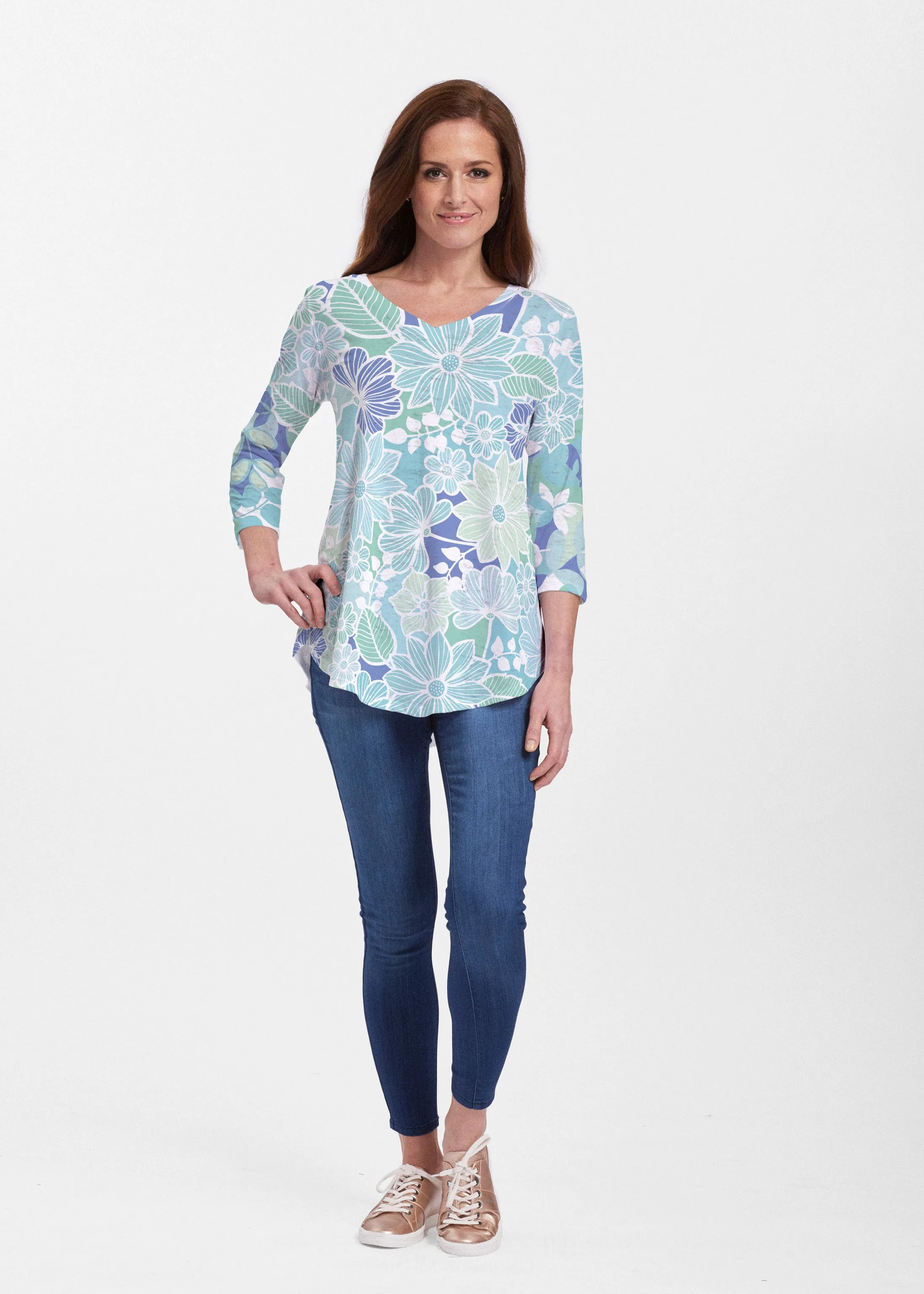 Hawaii Isles (13609) ~ V-neck Flowy Tunic